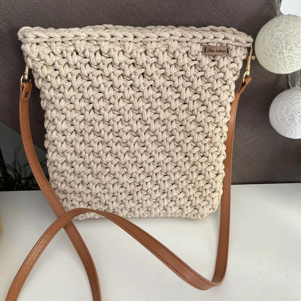 Kabelka crossbody - béžová