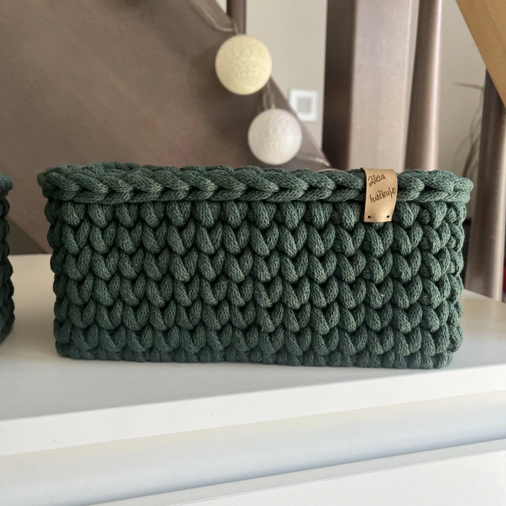 Sada košíků - tmavě zelené