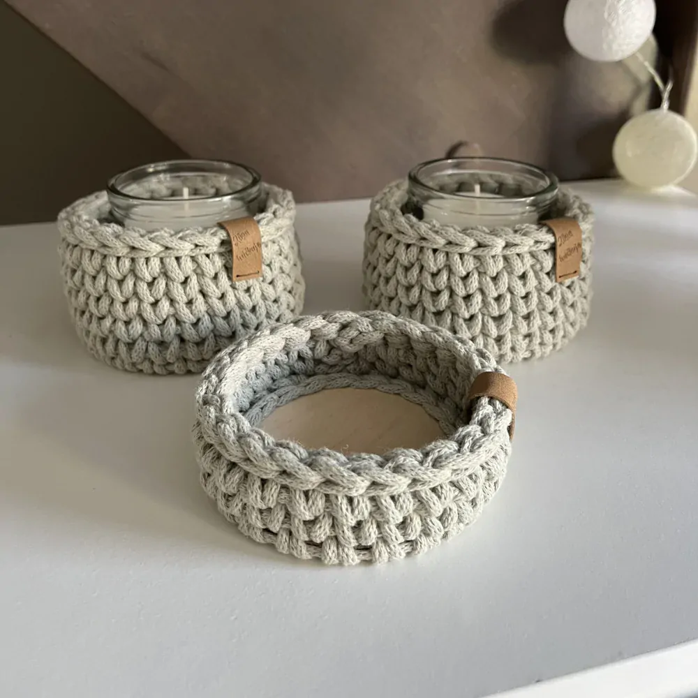 Obal na svíčku světle olivový