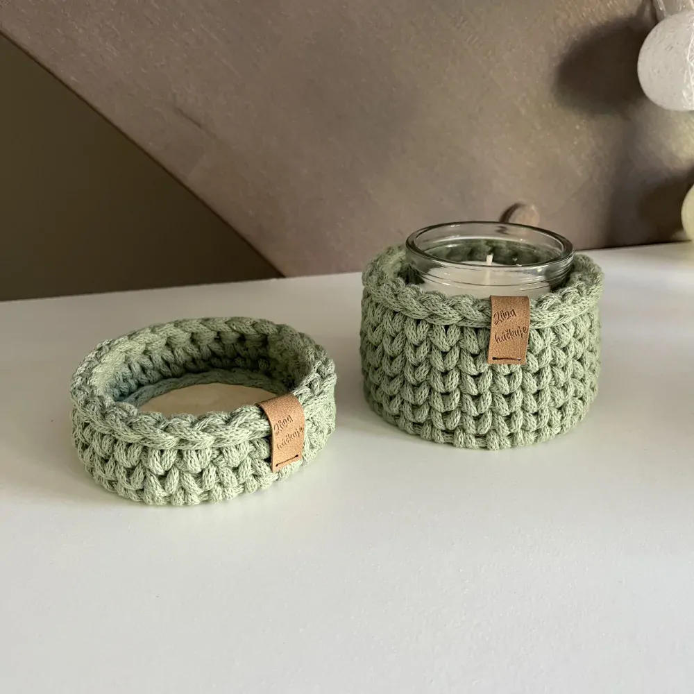 Košík na drobnosti olivový