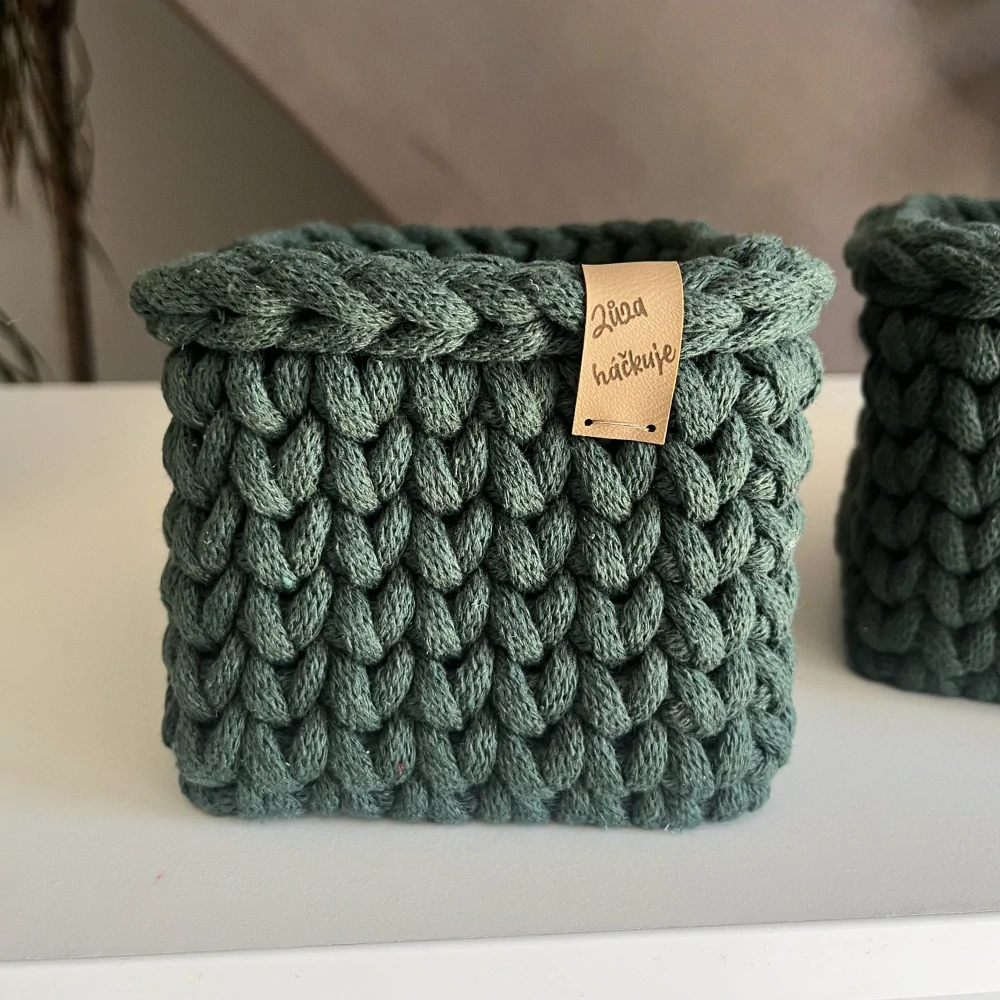 Sada košíků - tmavě zelené