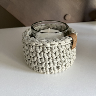 Obal na svíčku světle olivový