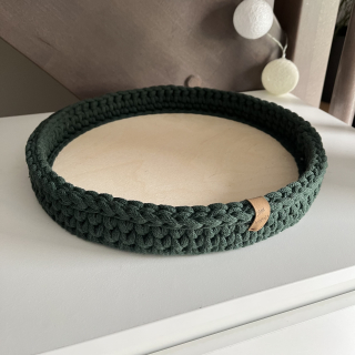 Dekorační tác tmavě zelený